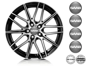Saab Wheel Decals Style Custom Domed Badges
